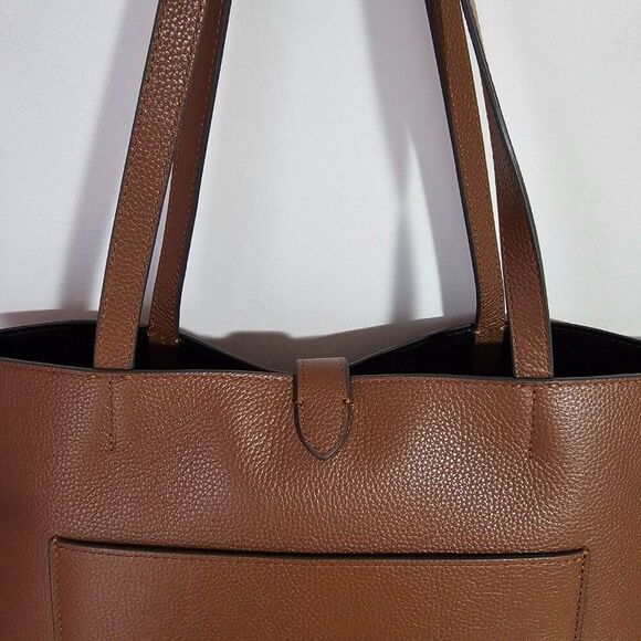 EUC REBECCA MINKOFF MEGAN LEATHER TOTE BROWN LARGE - Picture 3 of 16